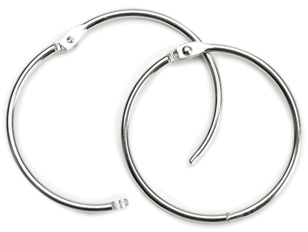 Book Ring 3" 1/Pkg Silver
