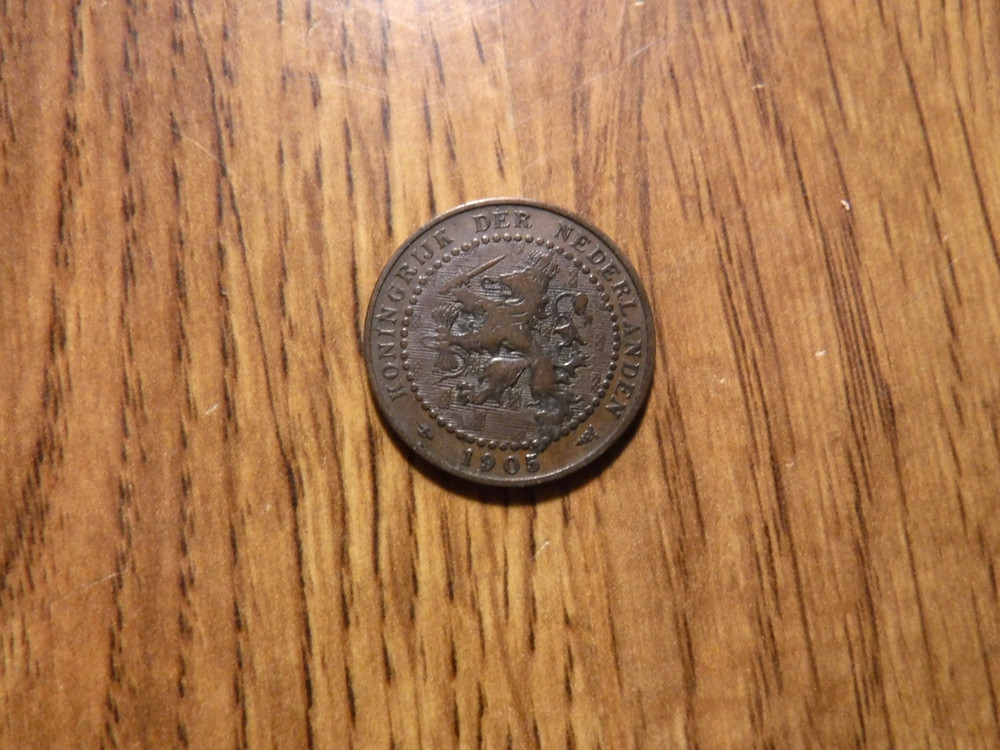 NETHERLANDS 1 CENT 1905 COIN (1148)