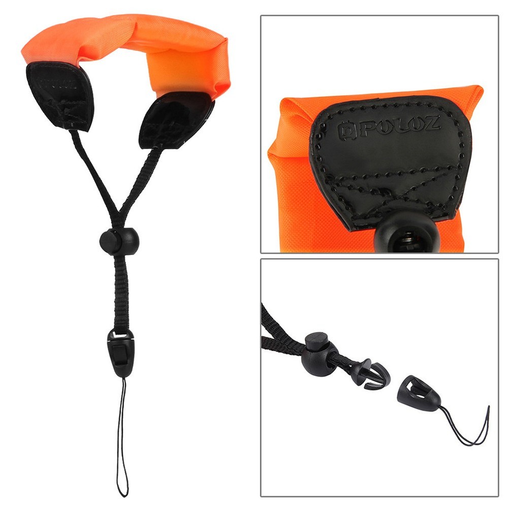 Camera Floating Wrist Strap Adjustable Wristband for Camera (Orange)