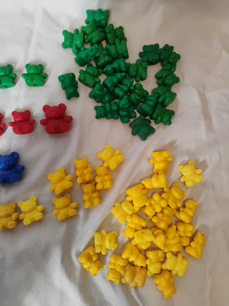 Math Manipulative Colorful Baby Bear Counters Counting Sorting Learning 134 Pcs