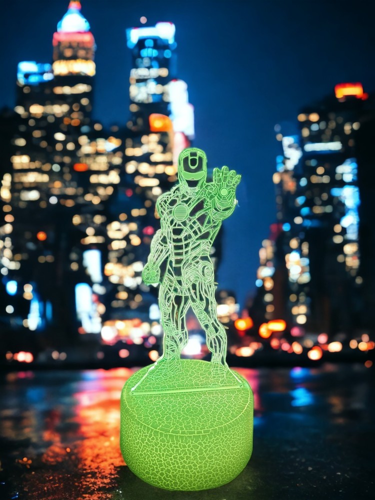 3d lamp illusion Iron man Comics