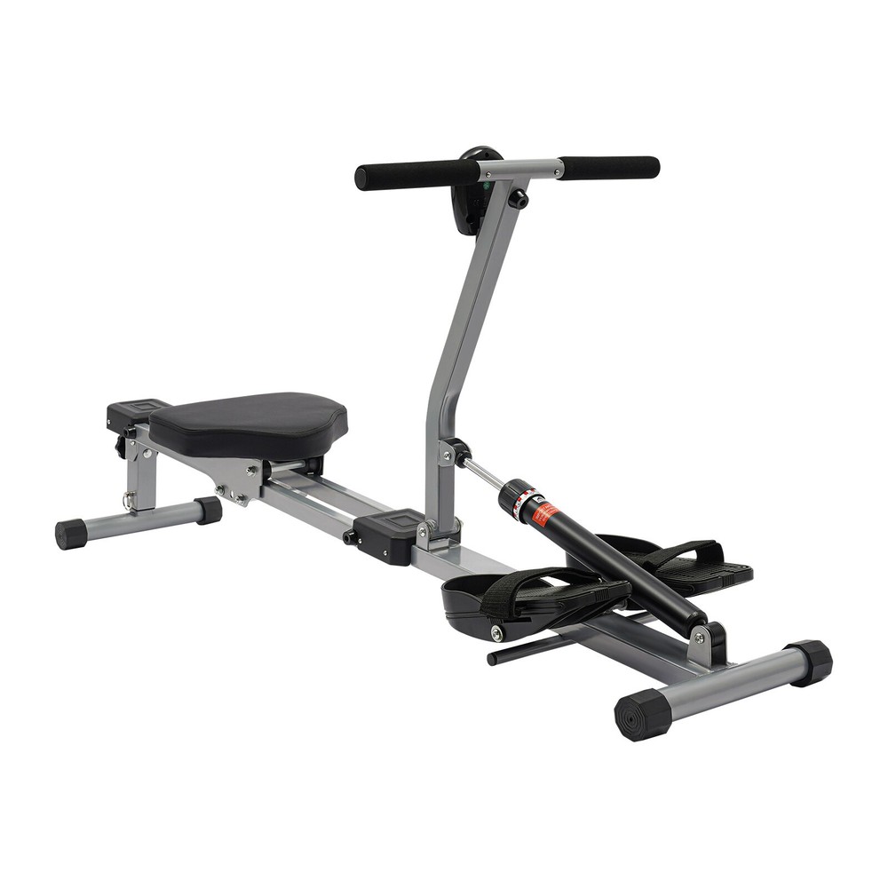 Foldable Rowing Exercise Machine Hydraulic Anti-slip Rowing Machine LED Meter