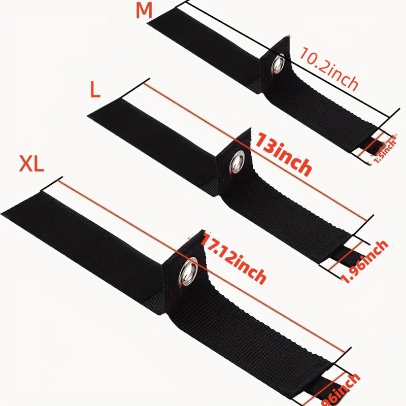 Heavy-Duty Storage Straps (Assorted 6 Pack) Extension Assorted 6-Pack, Black