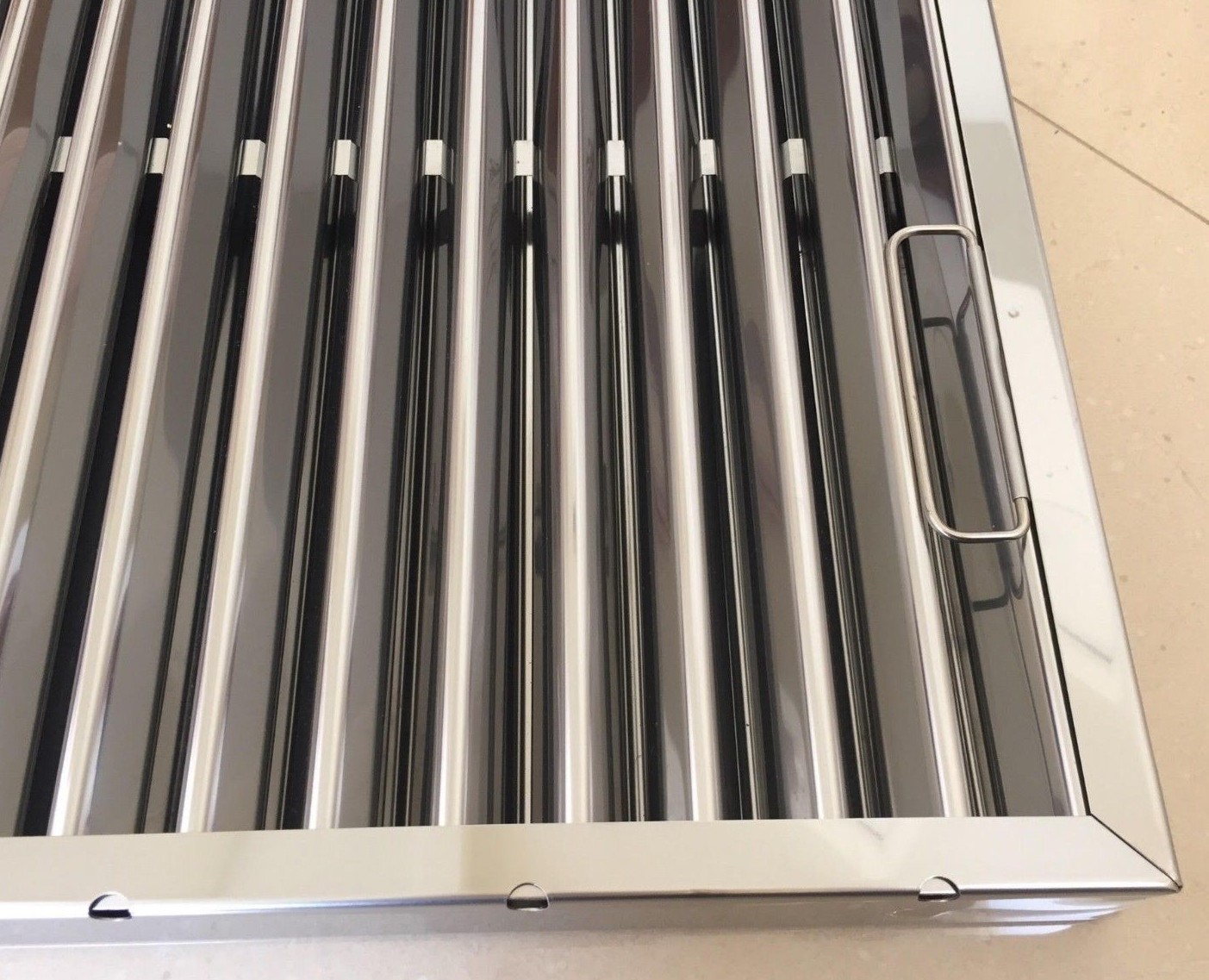 16 x 16 Extra Heavy Duty 1pc Stainless Steel Baffle Grease Filter