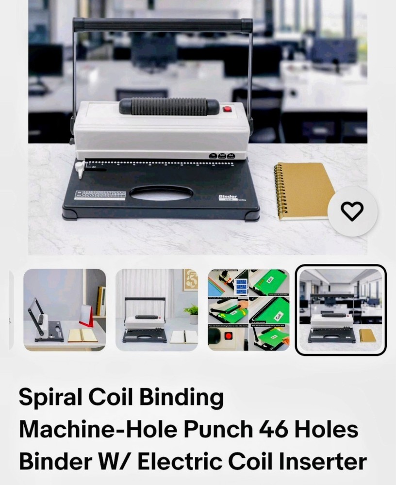 Kohl's 15 Sheet Punching 500 Sheets  Binding Coil (Spiral) Binding Machine