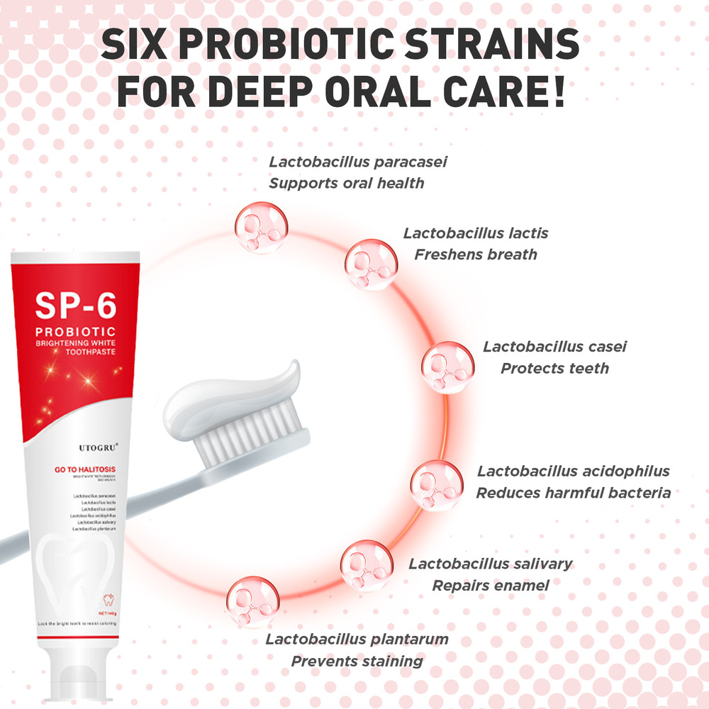 3Pack SP-6 Probiotic Toothpaste Sp-6 Toothpaste Whitening Quick White Toothpaste