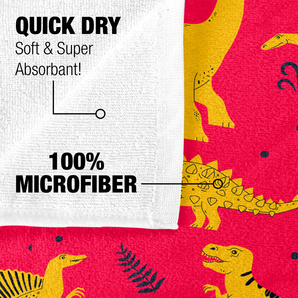 Hand Drawn Dino Pattern Beach Towel 30"x60"