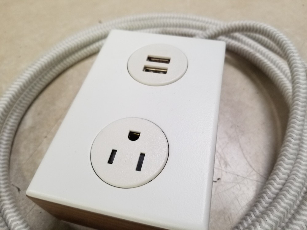 Byrne Extended Outlet Extension USB & US Plug, No Model