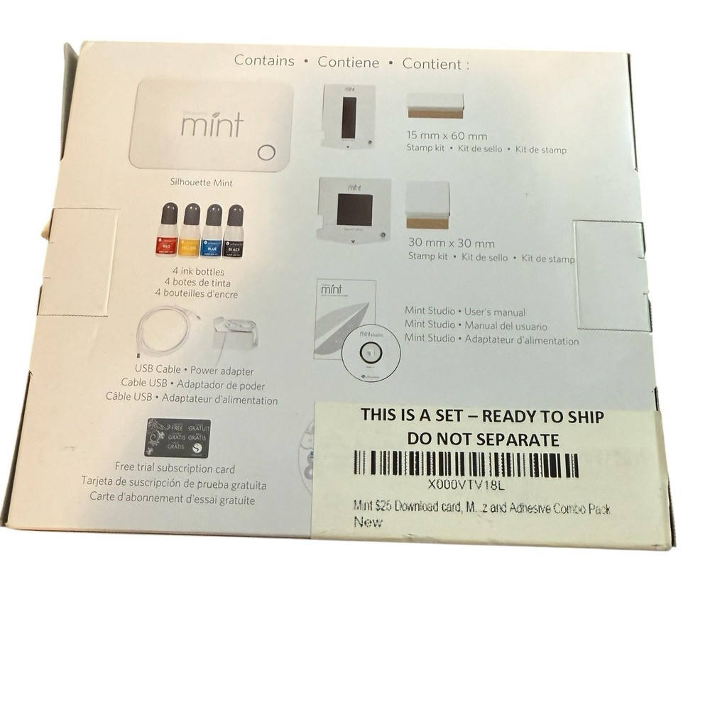 Silhouette Mint Custom Stamp Maker Kit & Accessories New