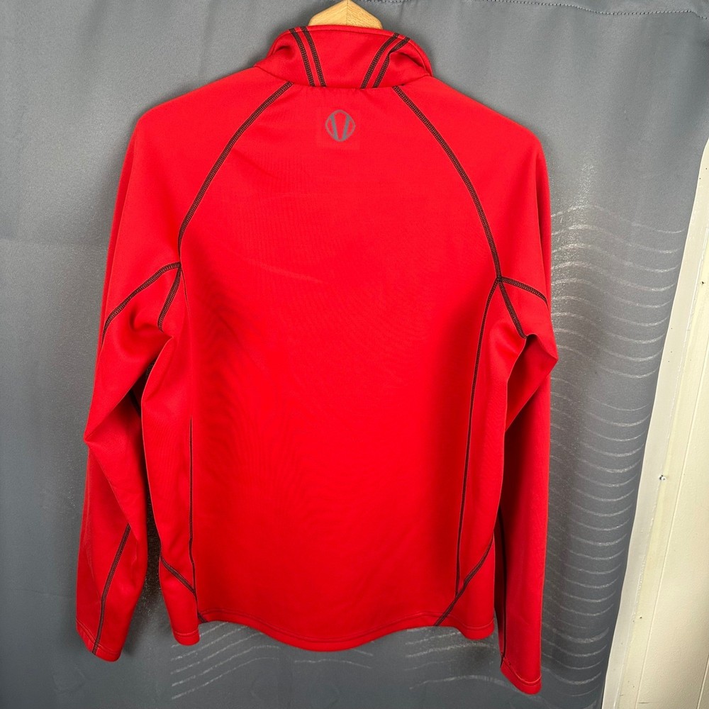 Sunice Mens S77000 Quarter Zip Pullover Red Performance Golf Jacket Medium