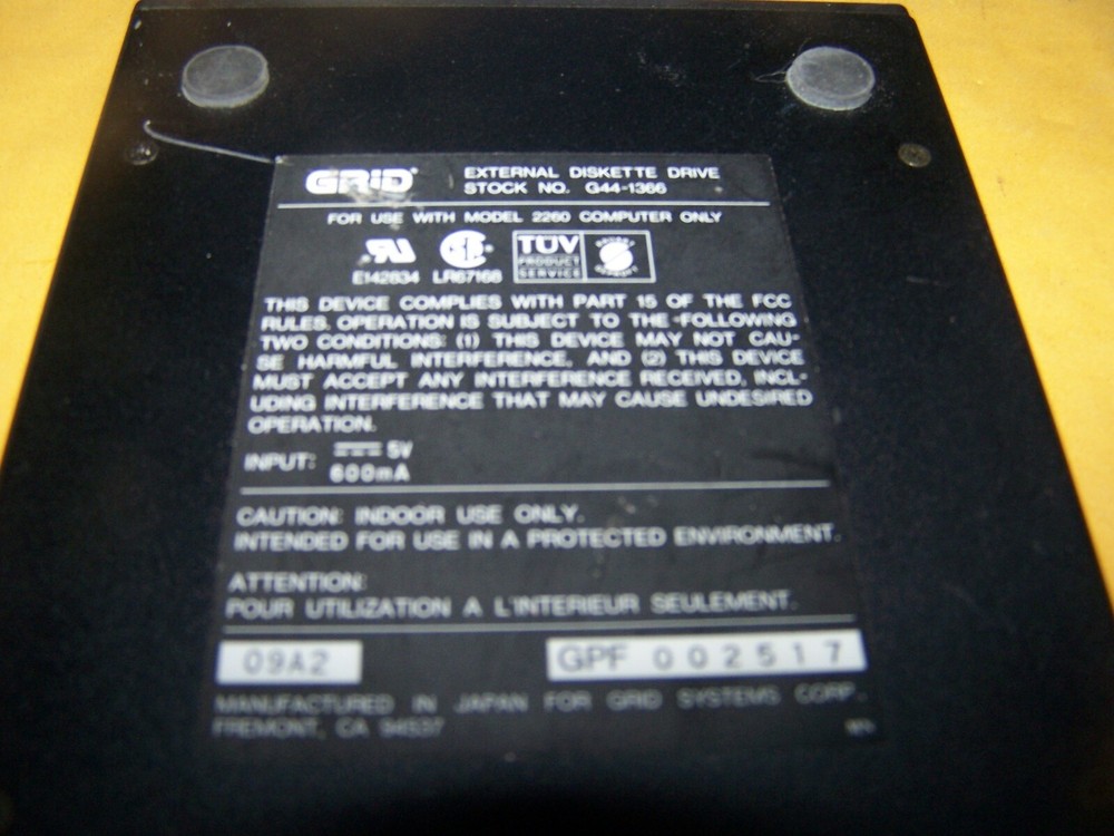GRID External Disk Drive Stock No. G44-1366