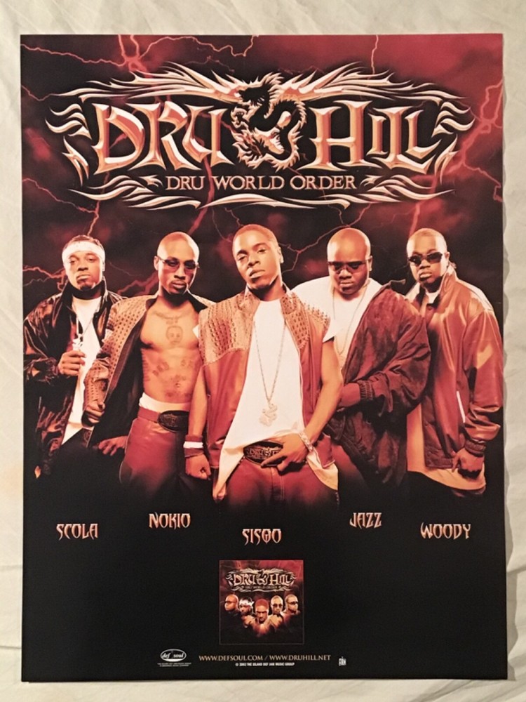 Dru Hill 2002  Promo Poster Dru World Order R&B Music
