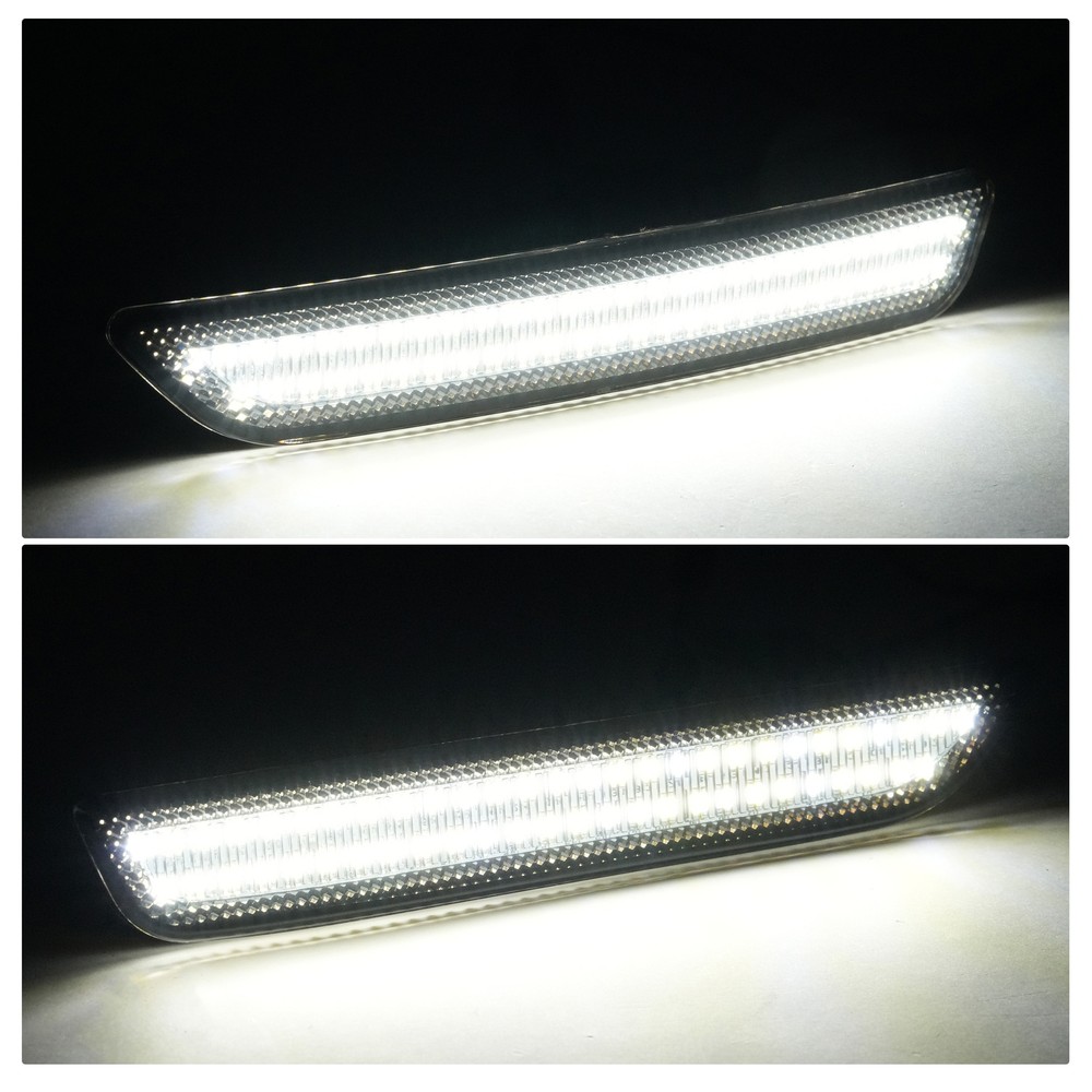 HECASA For Ford Mustang 2010-2014 LED Pure White Side Marker Lights Smoke 4PCS