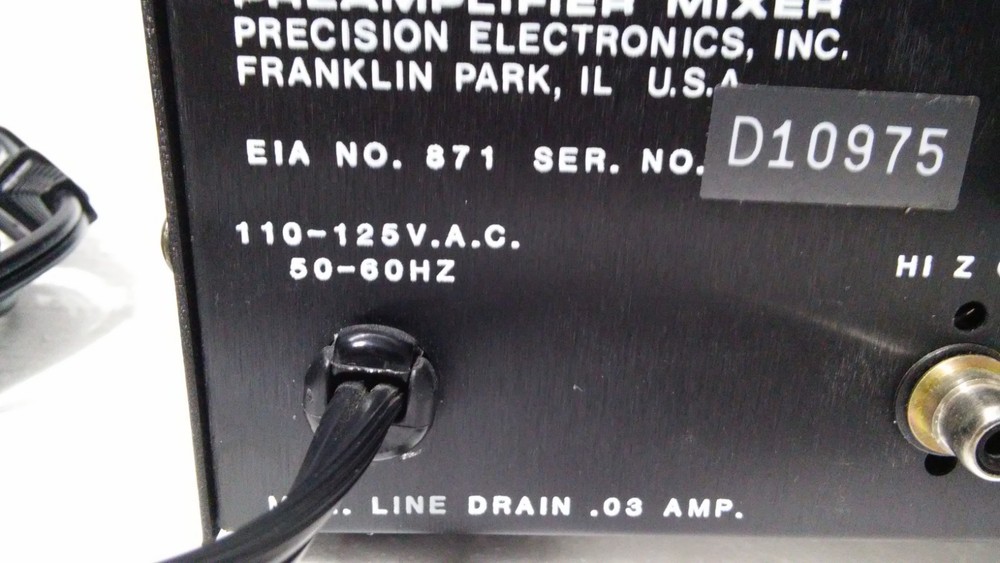 Precision Electronics Inc Preamplifier Mixer Model ST 4 Unit.
