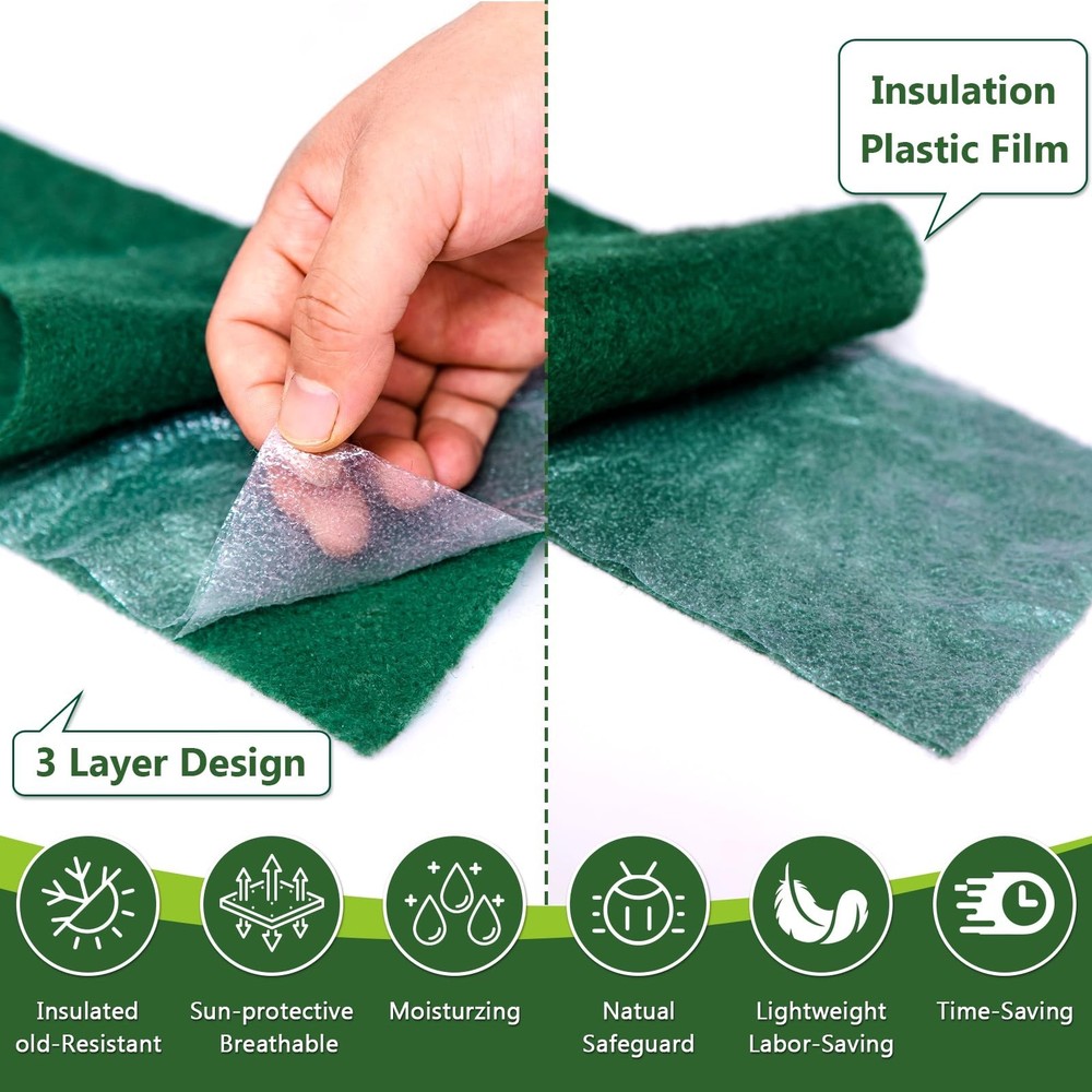 65Ft Tree Wrap 1 Pack(Total 65Ft), 3-Layer, 4.7" Width, Trunk Protector, Brea...