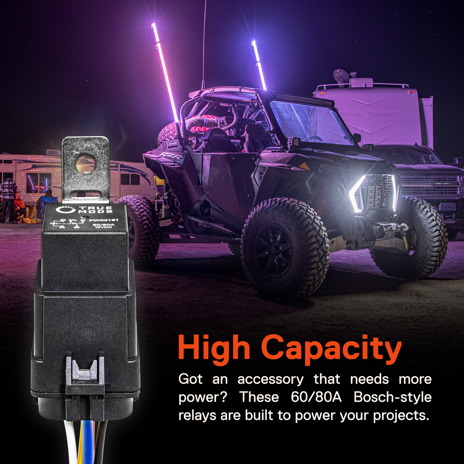 SPDT 5-Pin 12V 60/80A Automotive Bosch Style Waterproof Relay Kit for Boat Auto