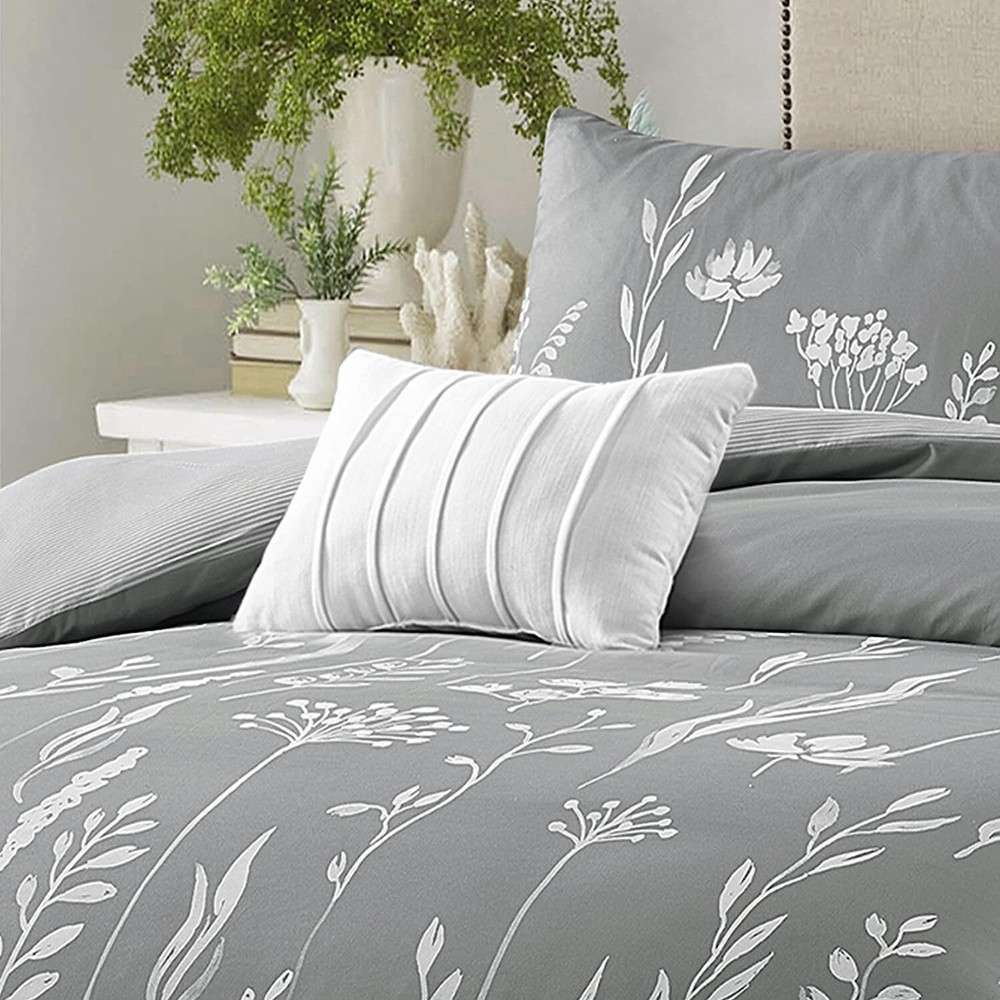 Style Quarters Heather 4 Pcs Comforter Sets 100% Microfiber polyester-King Size