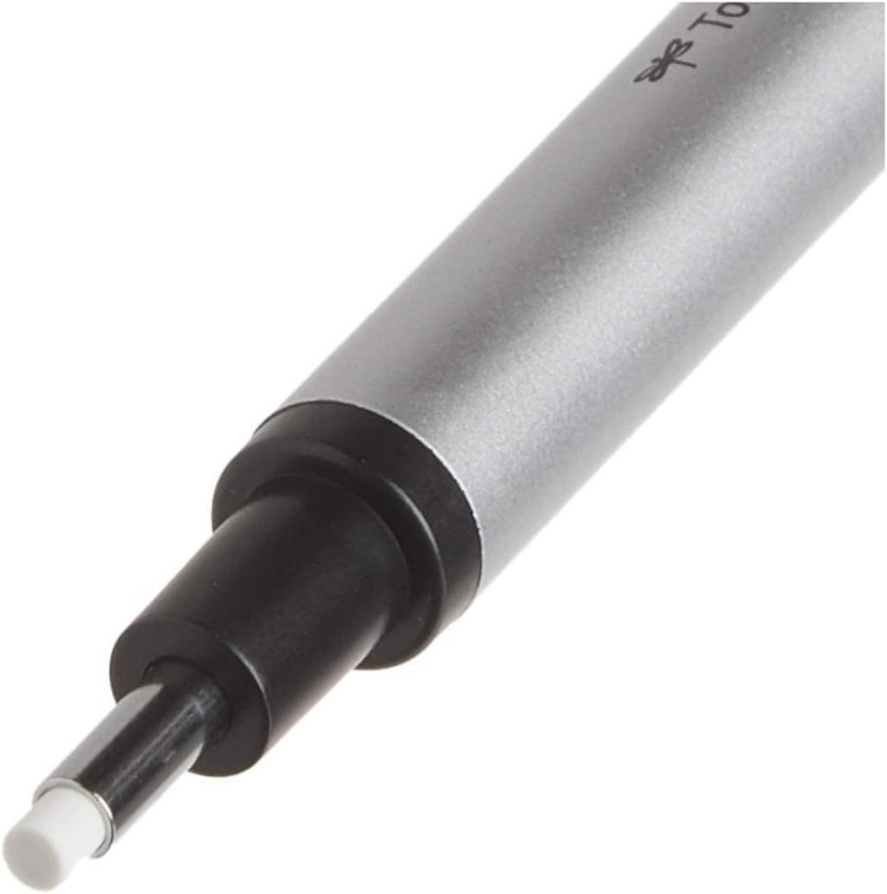 Precision Round 2.3mm Mono Zero Eraser - Refillable, Lightweight, Silver