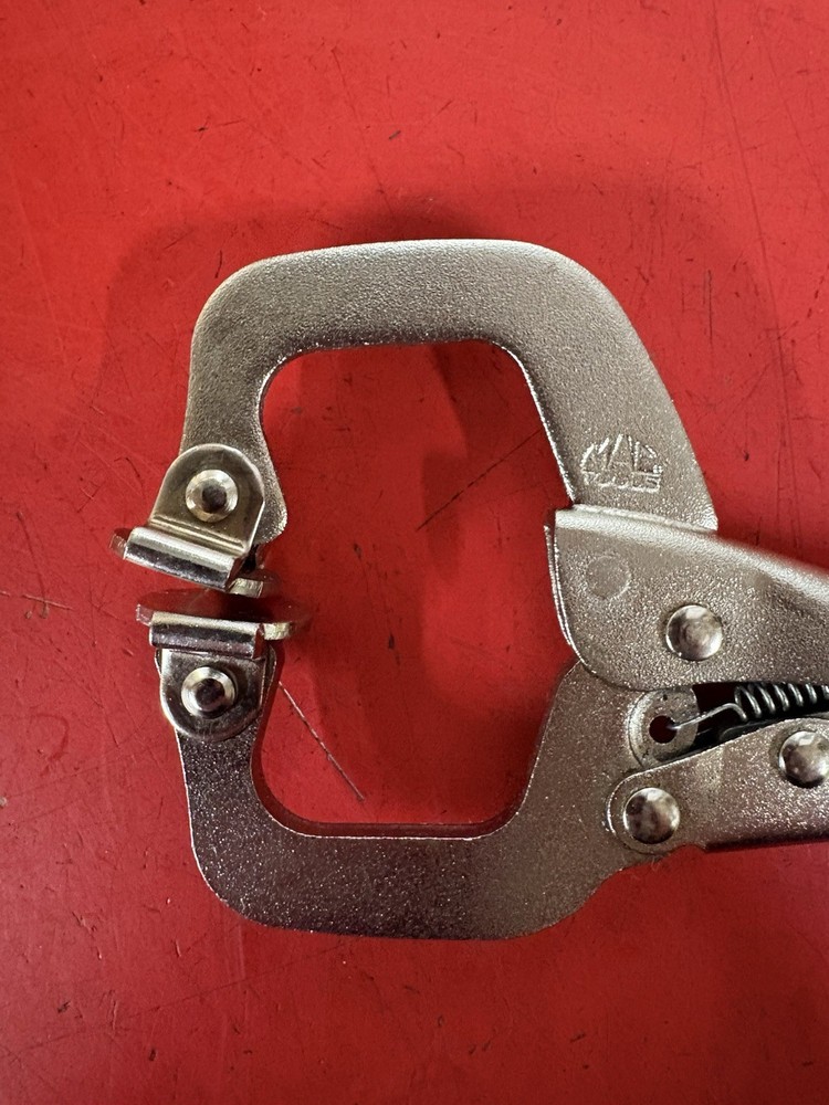 Mac Tools 4” C-Clamp Locking Pliers With Swivel Pads MLP4CCSP