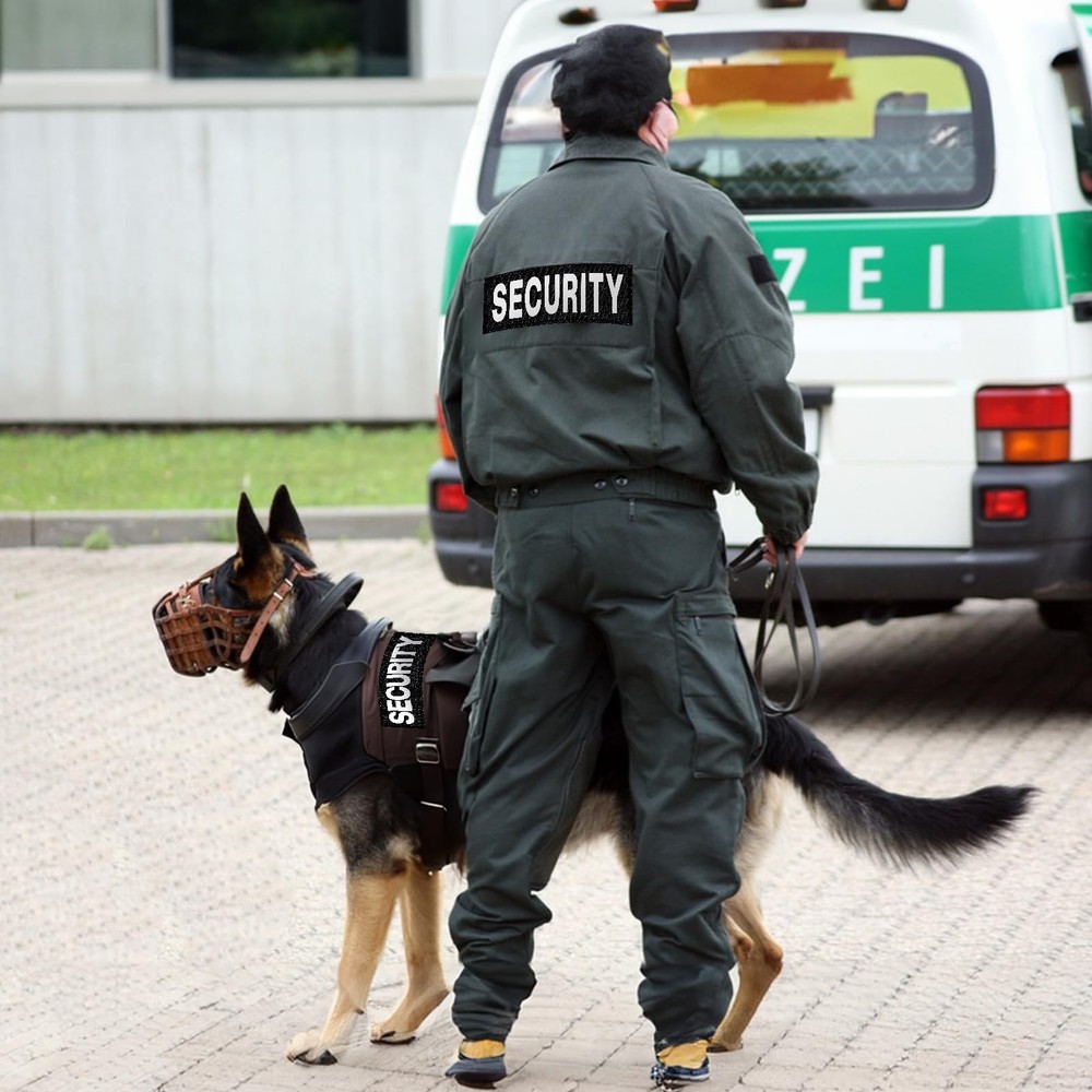 Security Patch, 2 Pcs Reflective Security Hook and Loop Patch for Vest Printe...