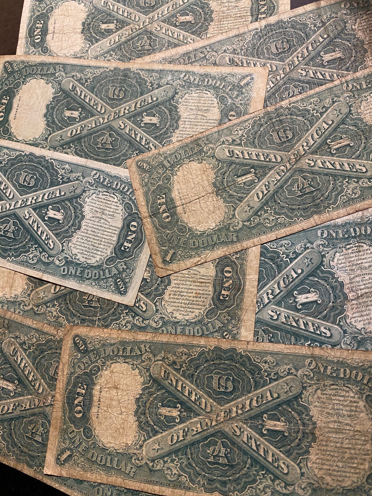 1917 $1 Sawhorse One Dollar Note ✯ Large Size Legal Tender Estate Lot Rare ✯