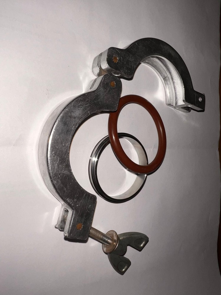 KF 40 Clamp Ring Set - Used - Ultrasonic cleaned per EHS guidelines