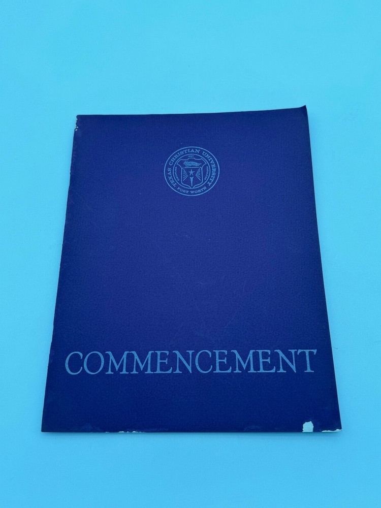 1970 TCU Horned Frogs Commencement Program Graduation Program