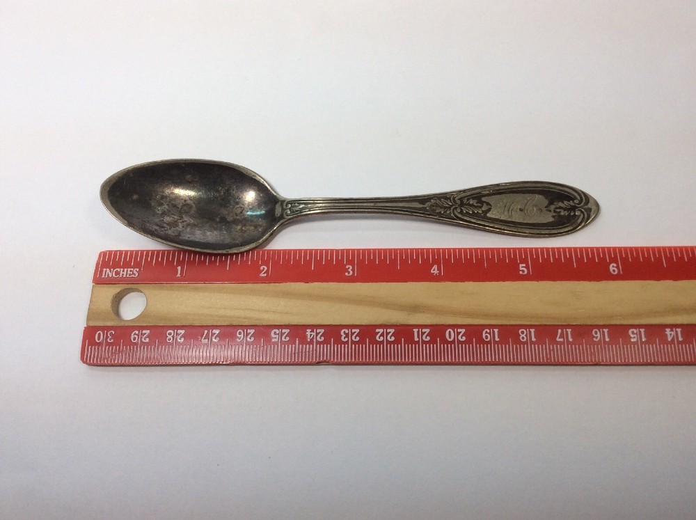 Rogers & Bro Silverplate Teaspoon 1848 Olive Monogrammed Flatware