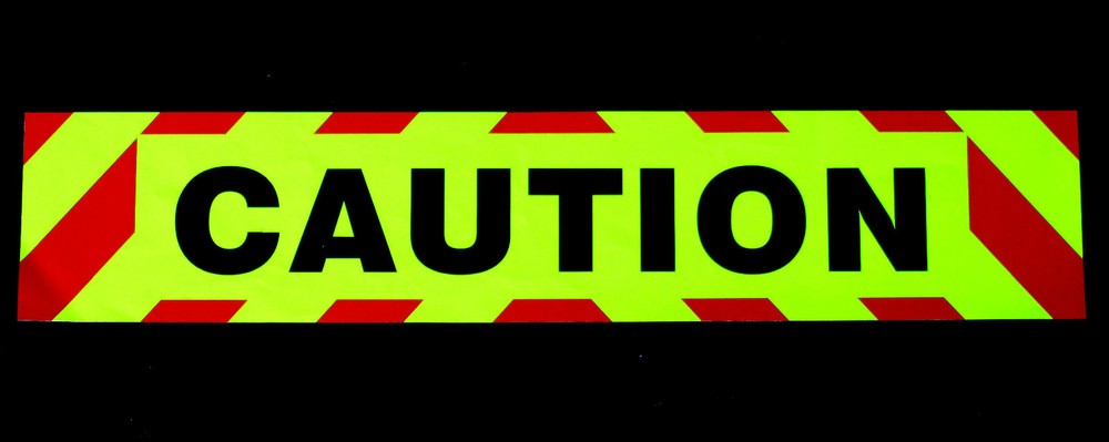 CAUTION Fluorescent Magnetic Warning Sign