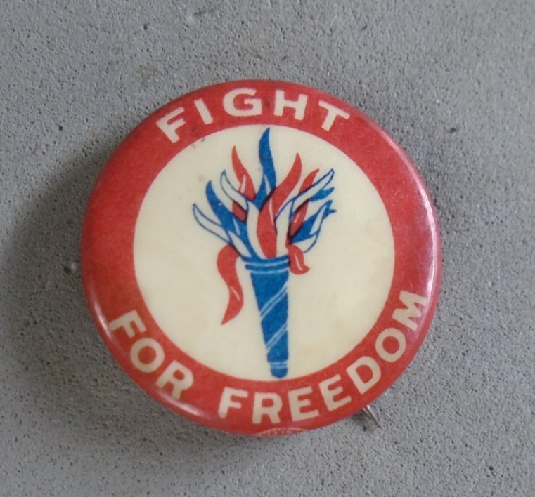 Fight for Freedom pin back