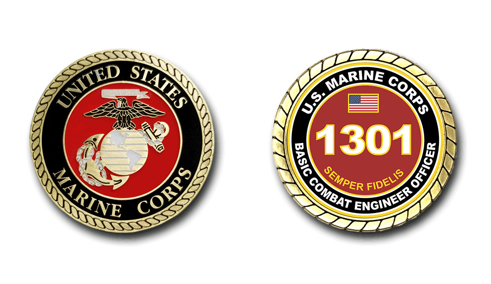 1301 Basic Combat Engineer Officer US Marine Corps MOS Coin