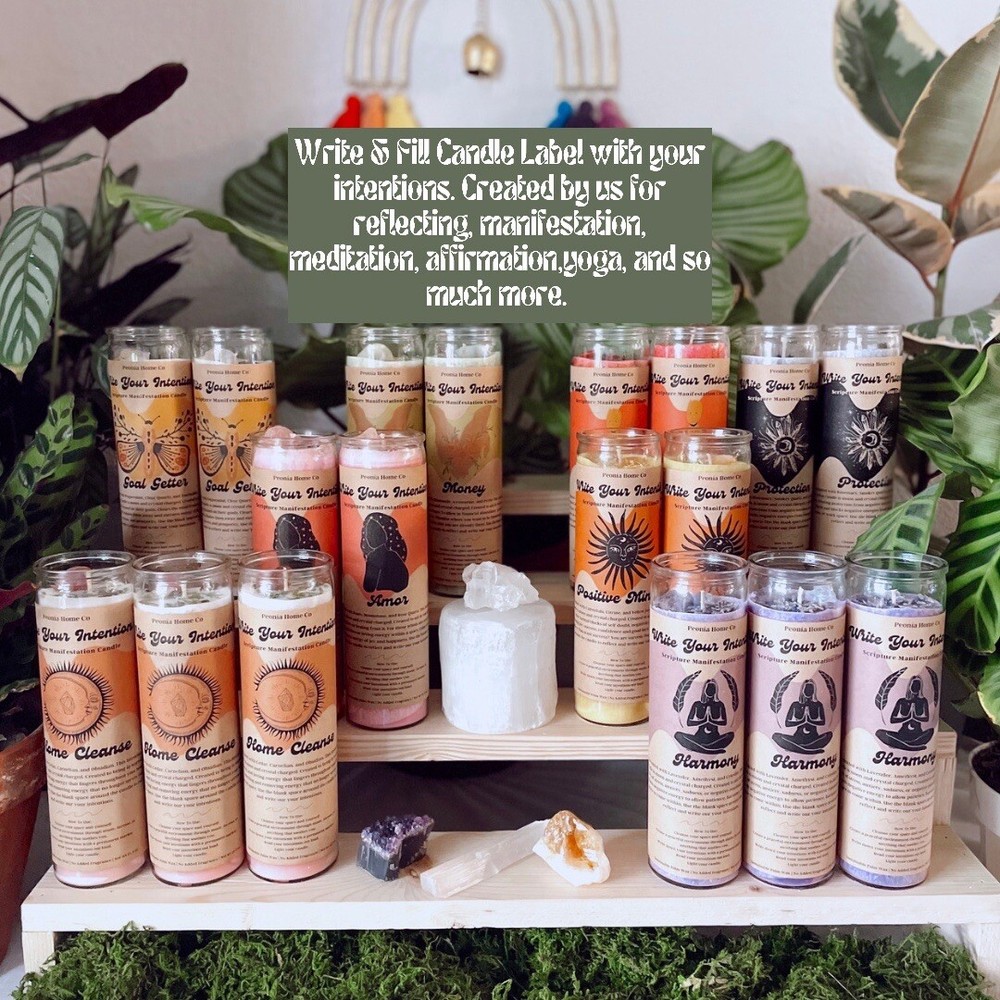 Write your intention candles | scripture manifestation