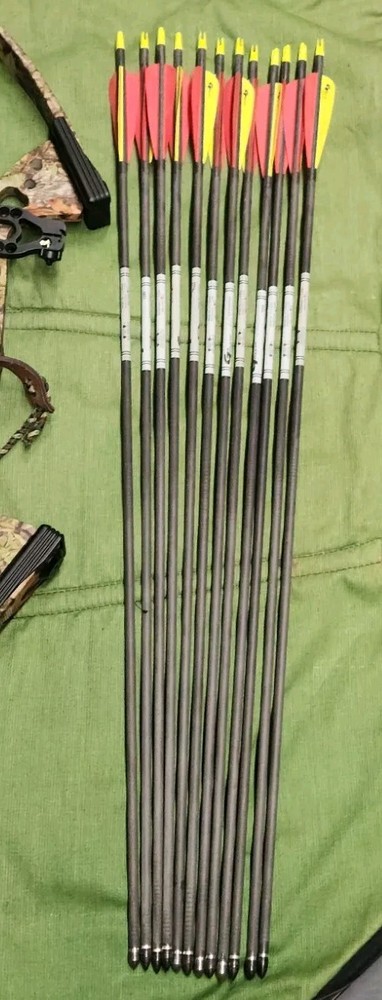 PSE Triton Bow, Complete Setup, EUC, 29" Draw, 70 Lbs Max, W/Arrows & Soft Case