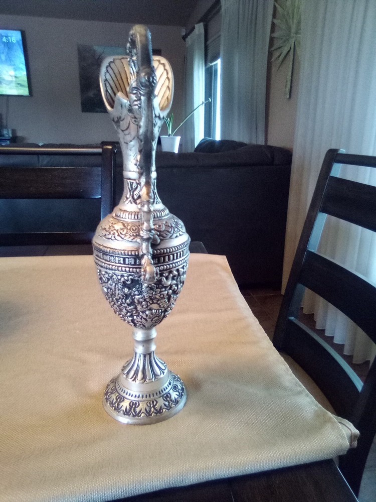 Vintage Bronze with Silver Plate Pitcher