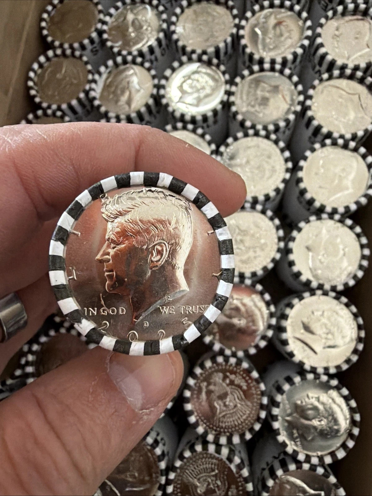 NEW 2025 D Kennedy Half Dollar NIFC BU Original Bank Wrapped Rolls