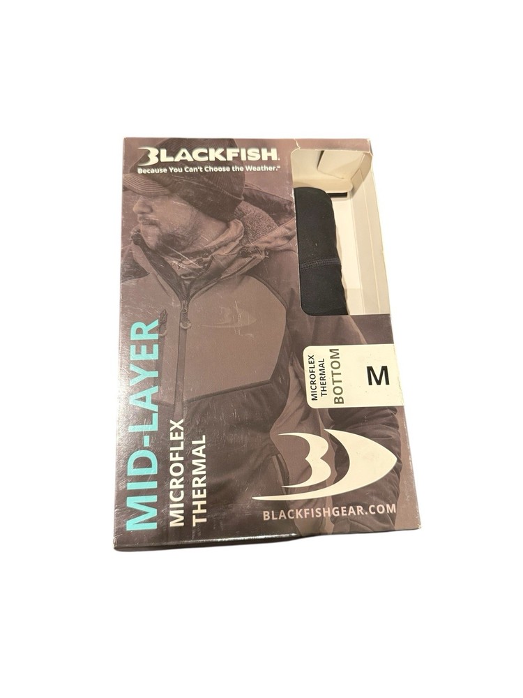 BLACKFISH Microflex Midlayer Thermal Bottom Size Medium, Moisture Wicking, Black