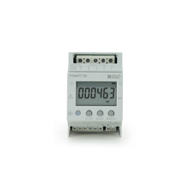 Delta Dore 6110010 Consumption Indicator For Three-Phase Meter Tywatt Tr