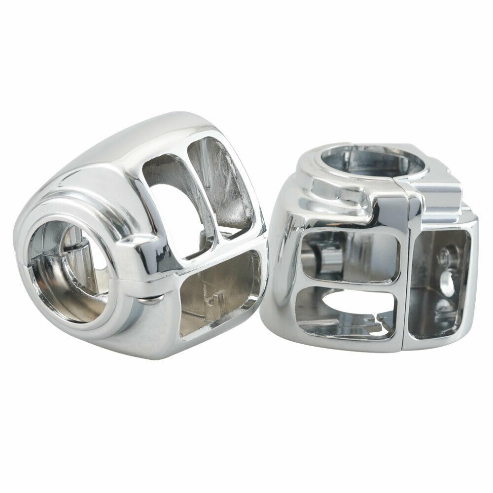 Chrome Switch Housing Cover 6PC Switch Caps For Harley Sportster V-Rod Softail