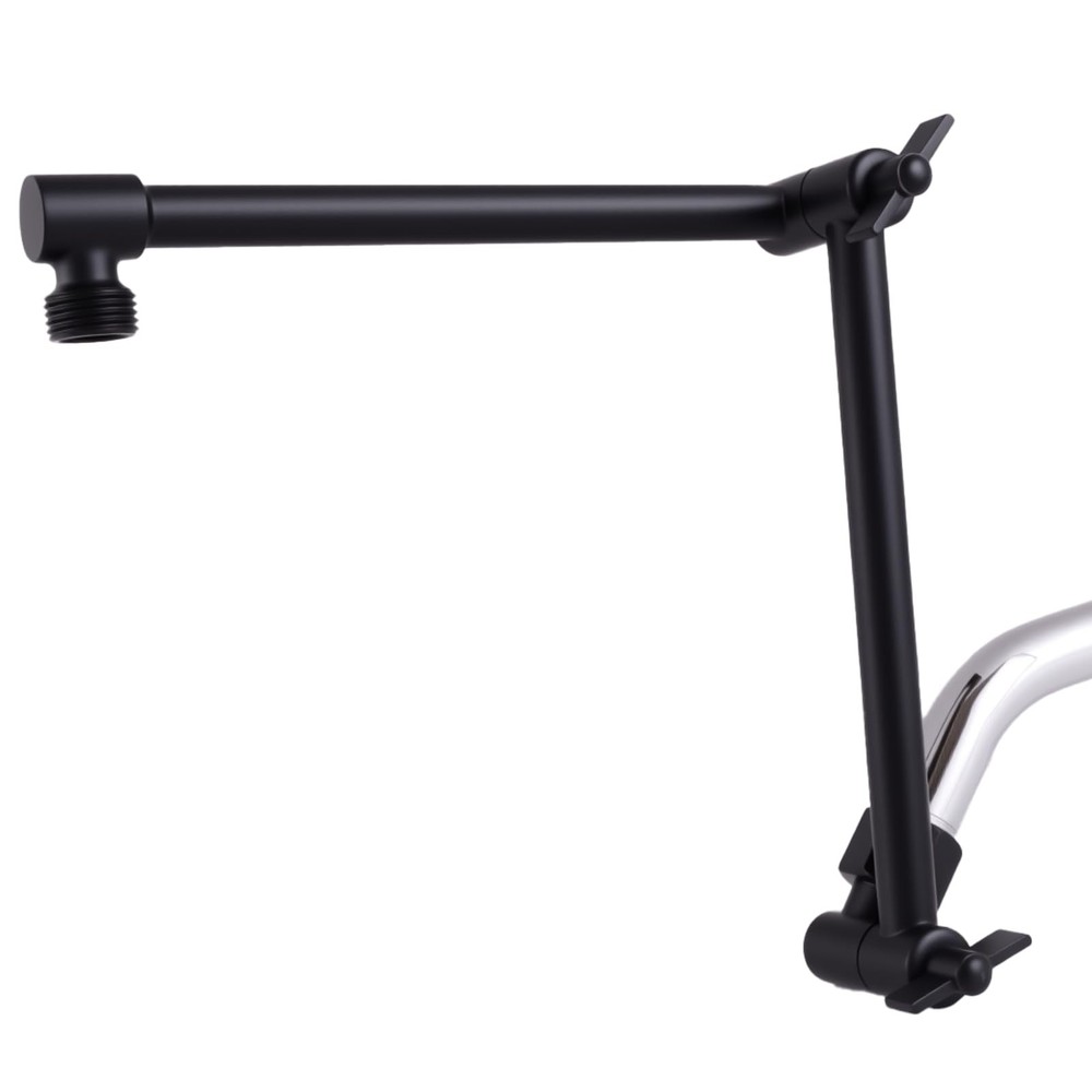 RLKDKJ Shower Head Extension Arm, 16 Inch Solid Brass Adjustable Extender wit...