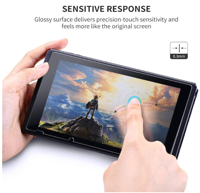 (2 Pack) For Nintendo Switch Premium HD Tempered Glass Screen Protector