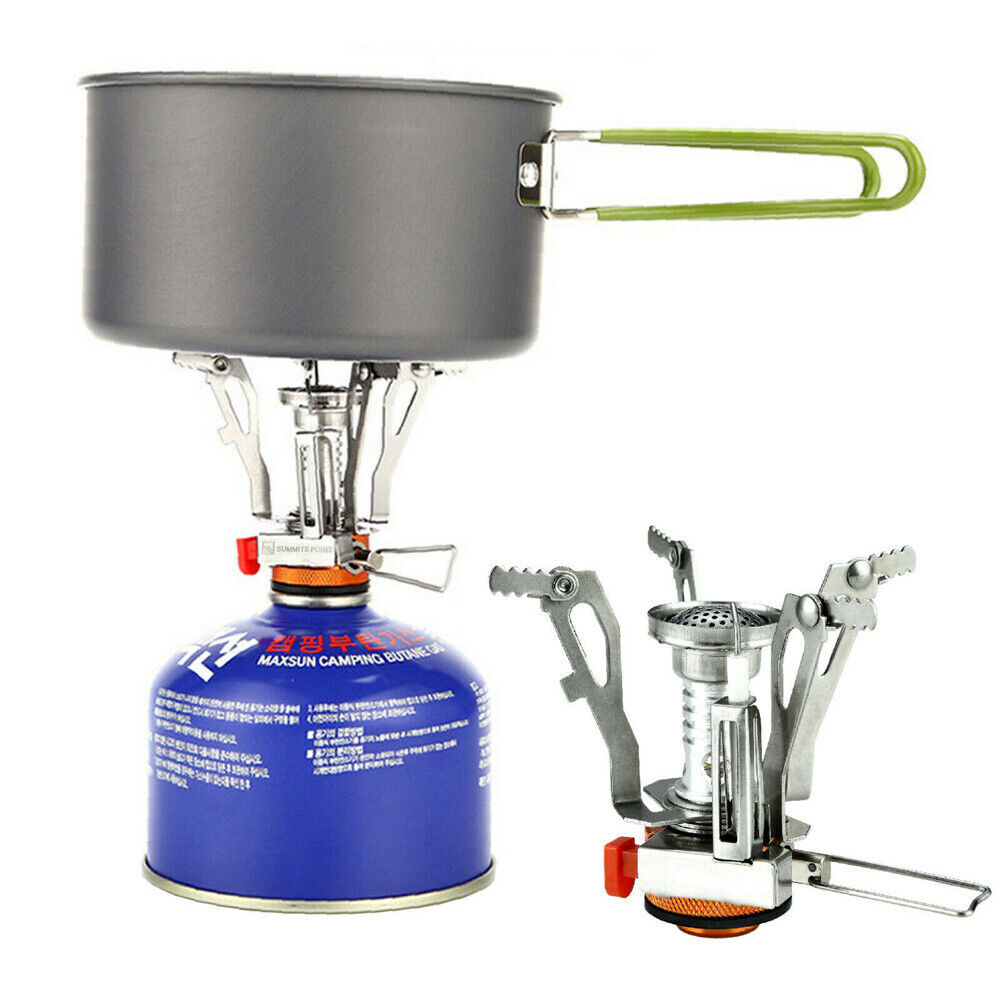 Portable Cookware Gas Camping Stove Butane Propane Burner Outdoor Hiking Picnic