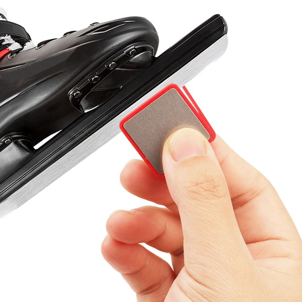 Ice Skate Sharpener Sharpening Tool Gift Grind Versatile Whetstone Double Sided