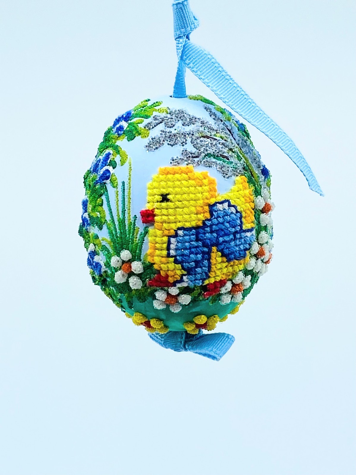 Easter Egg Ornament: Peter's Seasons GMBH; Butterfly in Spring Garden