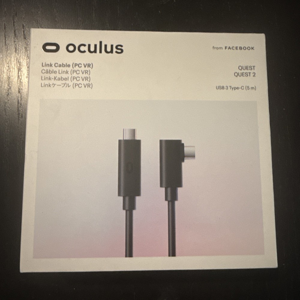 Authentic Oculus Link Virtual Reality Headset Cable for Quest 2 and Quest (5M)