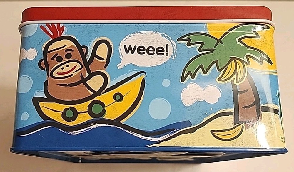 Sock Monkey Lunch Box or Keepsake Box by Schylling