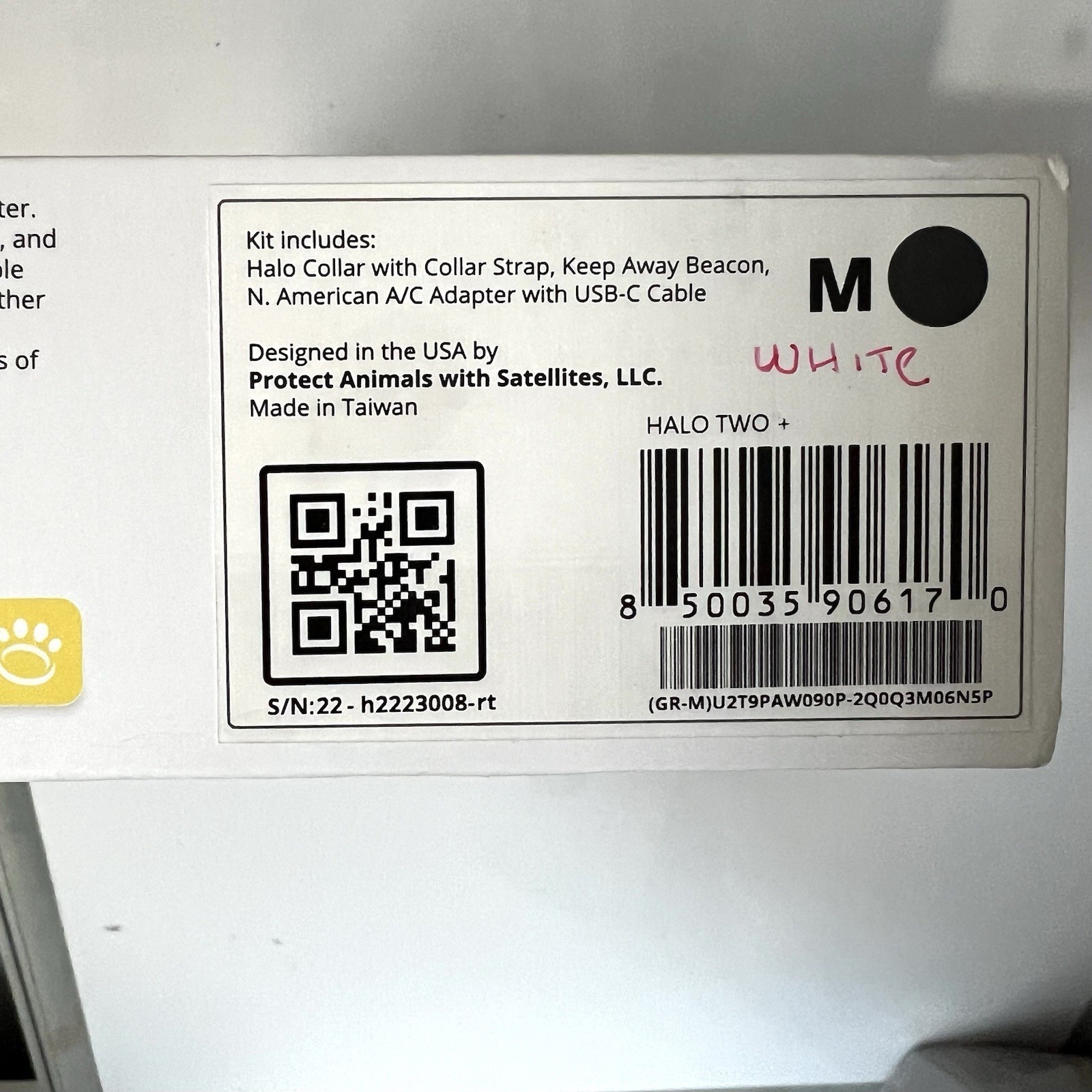 Halo Two+ Cesar Millan GPS Dog Collar Wireless Fence Graphite With White Collar