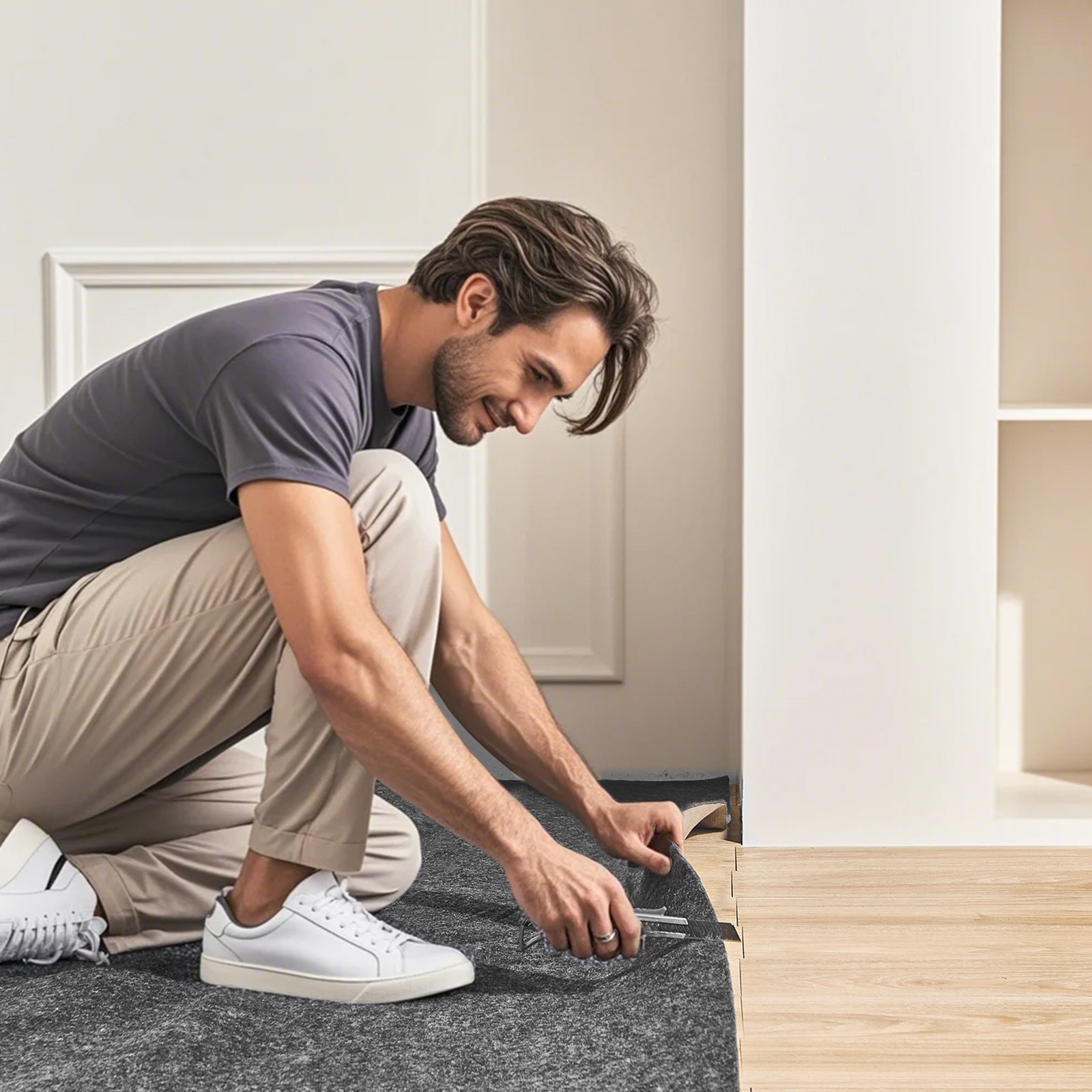 Uimoso Non Slip Rug Pad Gripper 9' x 12' Carpet Mat 0.24" Thick for All Floor