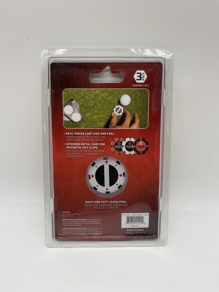 Odyssey Poker Chip Ball Marker 3 Pack