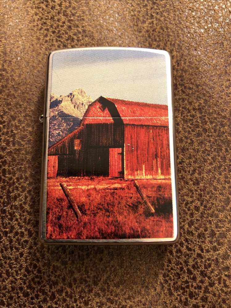 Zippo Lighter - Red Barn / Rural Scene - Unused
