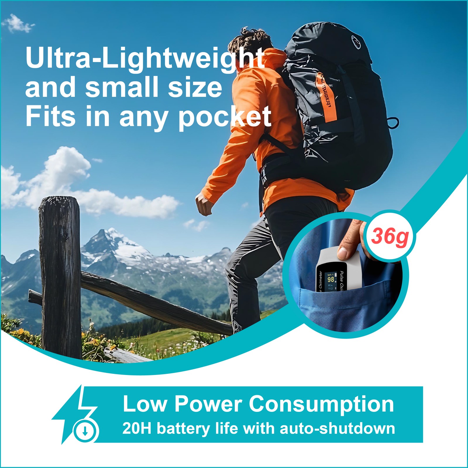 2 Set of Multifunctional Monitor Respiration,Bluetooth SpO2 PR Blood Pressure